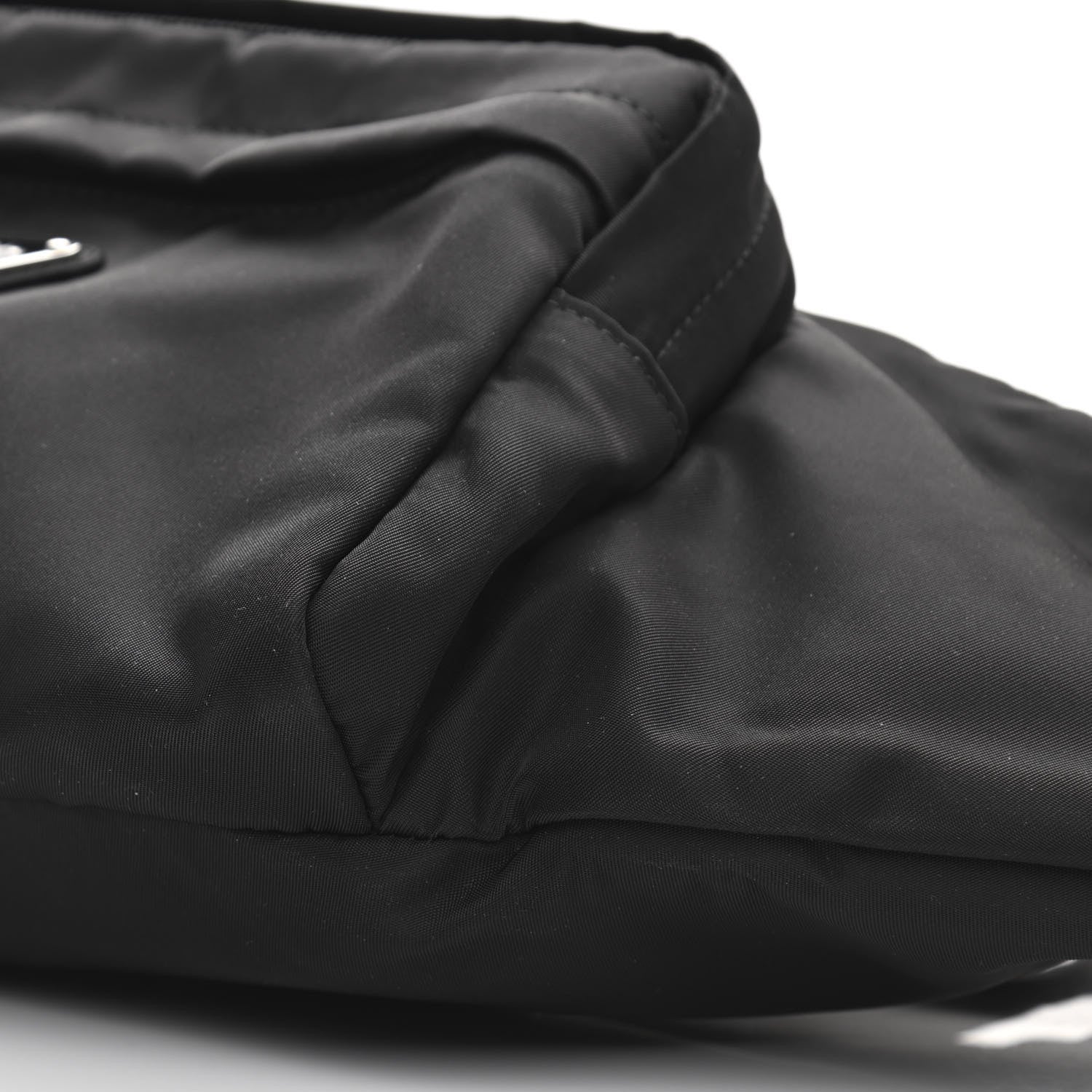 Prada Tessuto Nylon Double Pocket Belt Bag Black 10 of 10