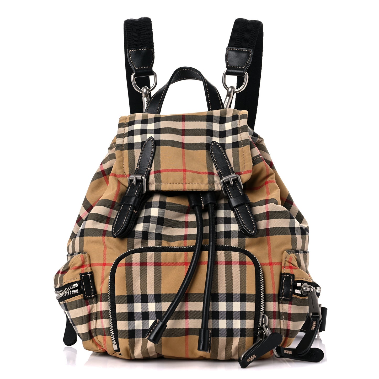 Vintage Check Small Rucksack Backpack Antique Yellow