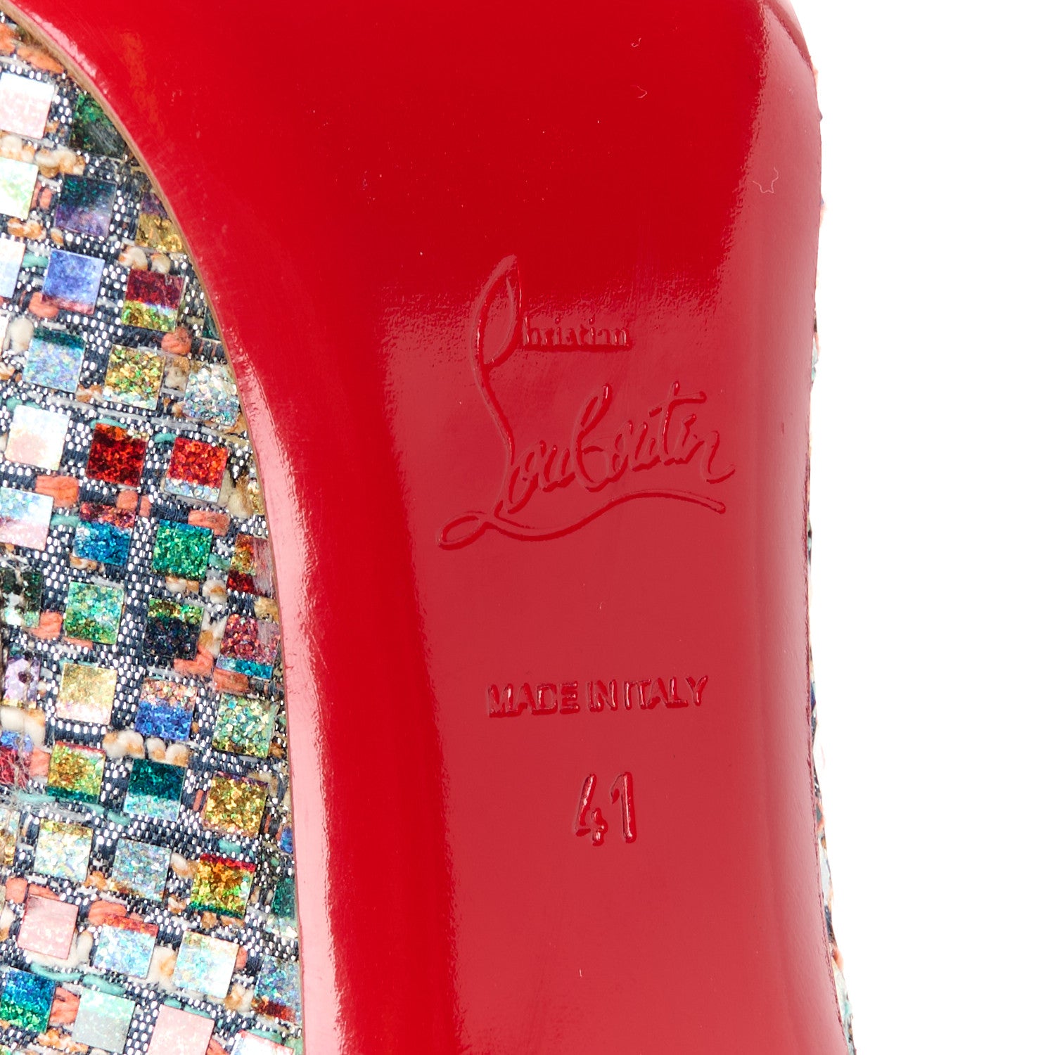 Christian Louboutin Tressage Vitraux So Kate Booty 100 Ankle Boots 38.5 Multicolor 6 of 10
