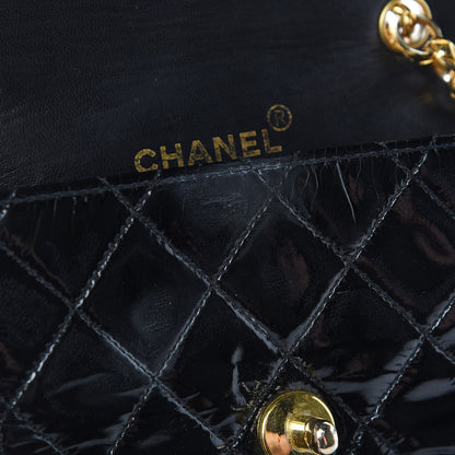 Chanel Patent Quilted Extra Mini Rectangular Flap Black 21 of 21