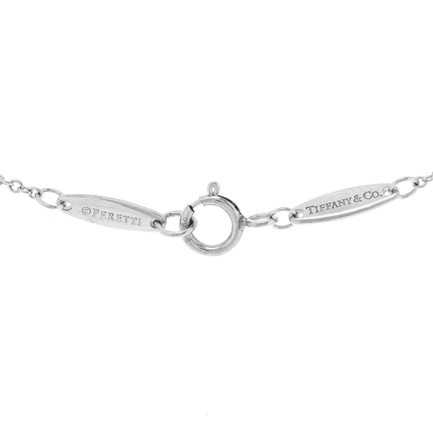 Tiffany Platinum Diamond .30ctw Elsa Peretti Diamonds by the Yard 3 Station Necklace 4 of 5