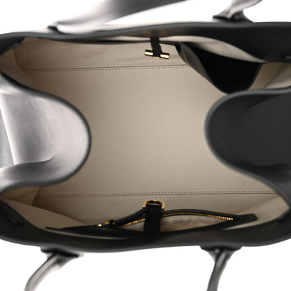 The Row Polished Saddle Calfskin Soft Margaux 15 Black 5 of 9
