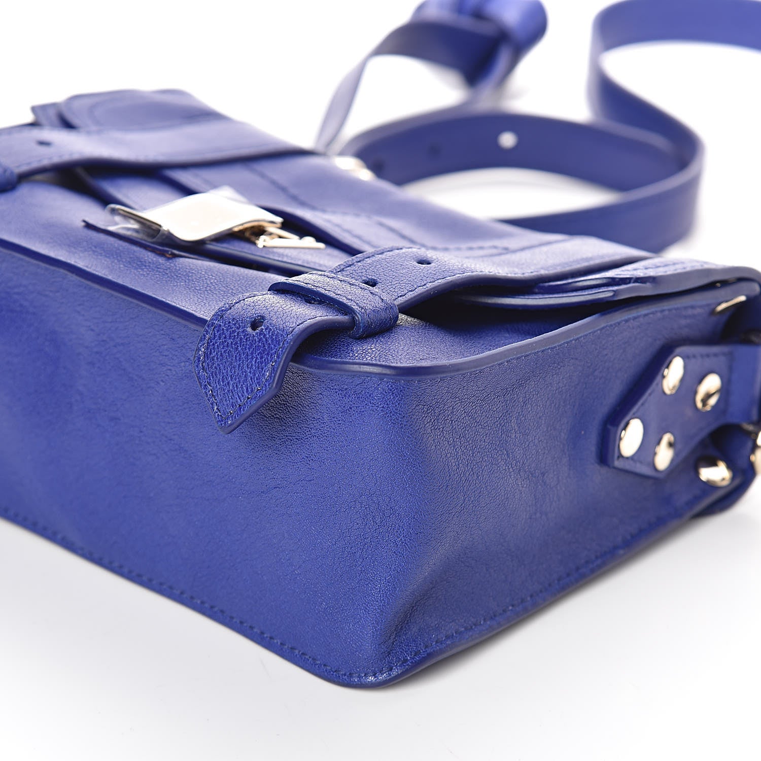 Proenza Schouler Lambskin PS1 Mini Pouch Messenger Cobalt Blue 8 of 9