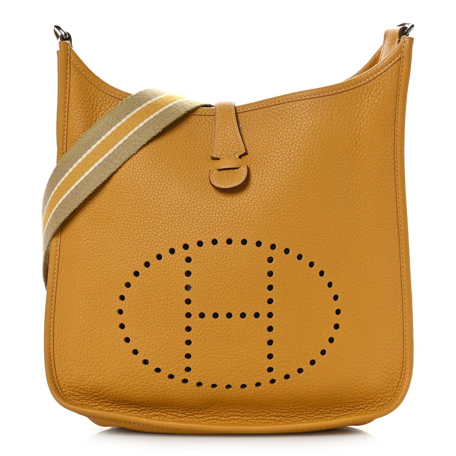 Hermes Taurillon Clemence Amazone Evelyne II PM Curry 1 of 8