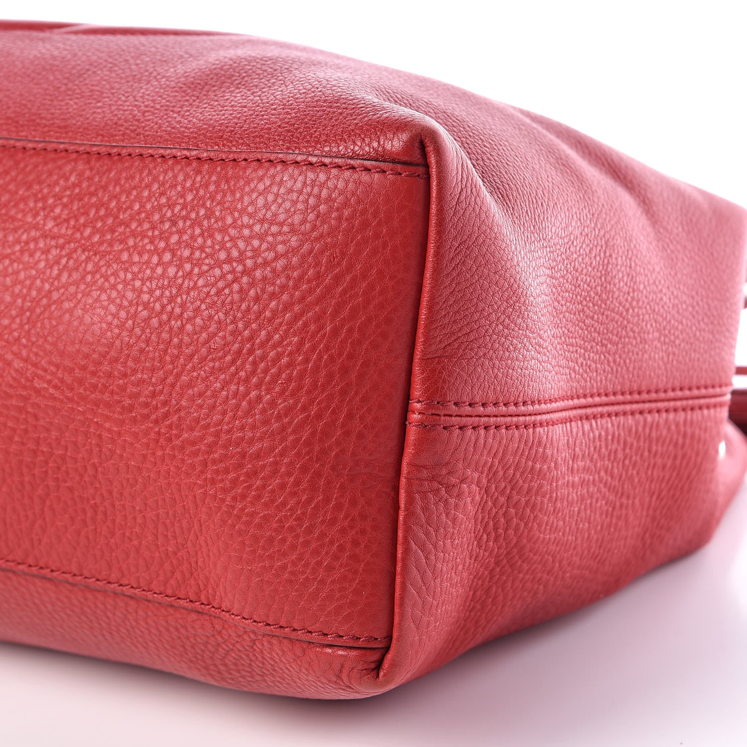 Gucci Pebbled Calfskin Medium Soho Chain Shoulder Bag Tabasco Red 6 of 9