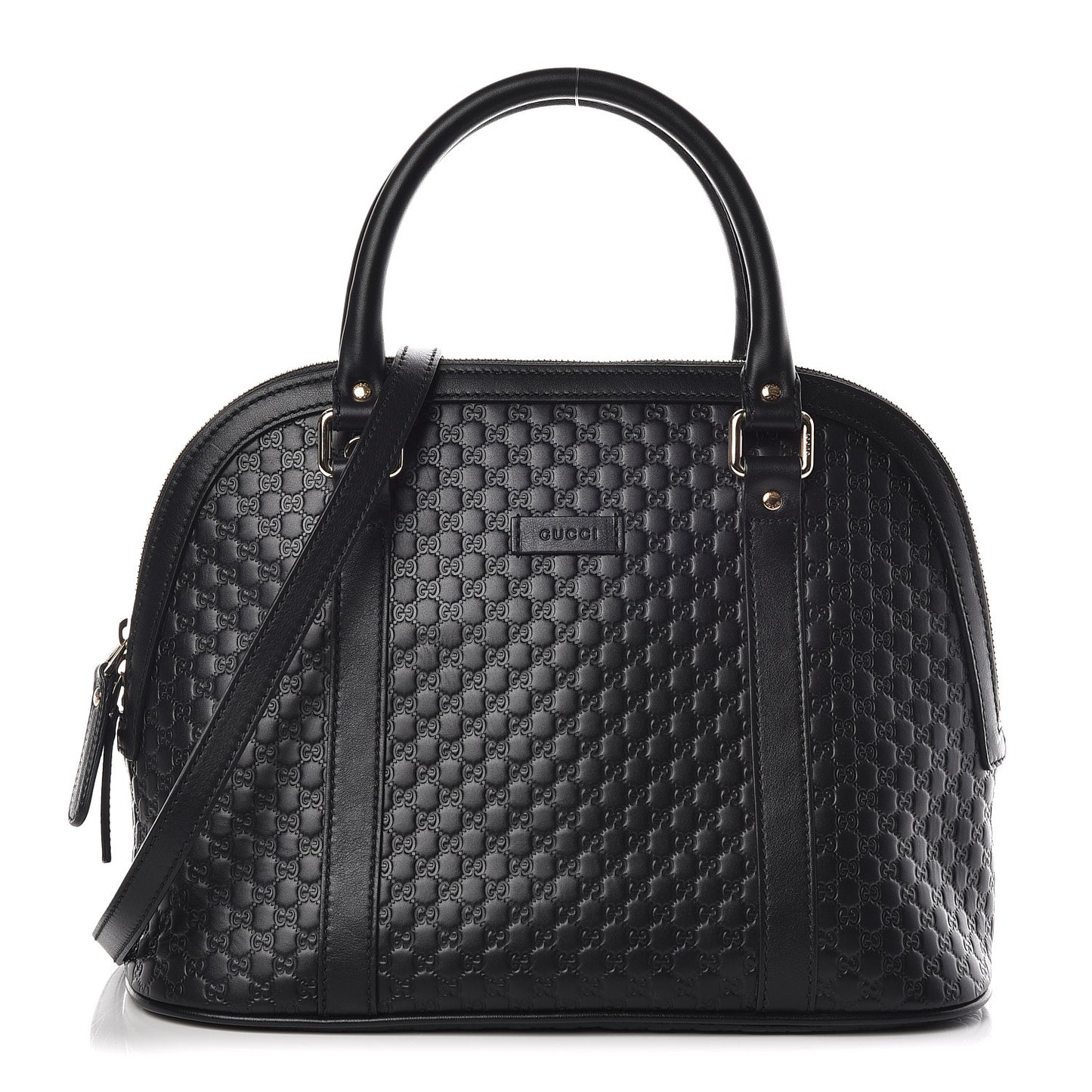 Microguccissima Medium Dome Bag Black