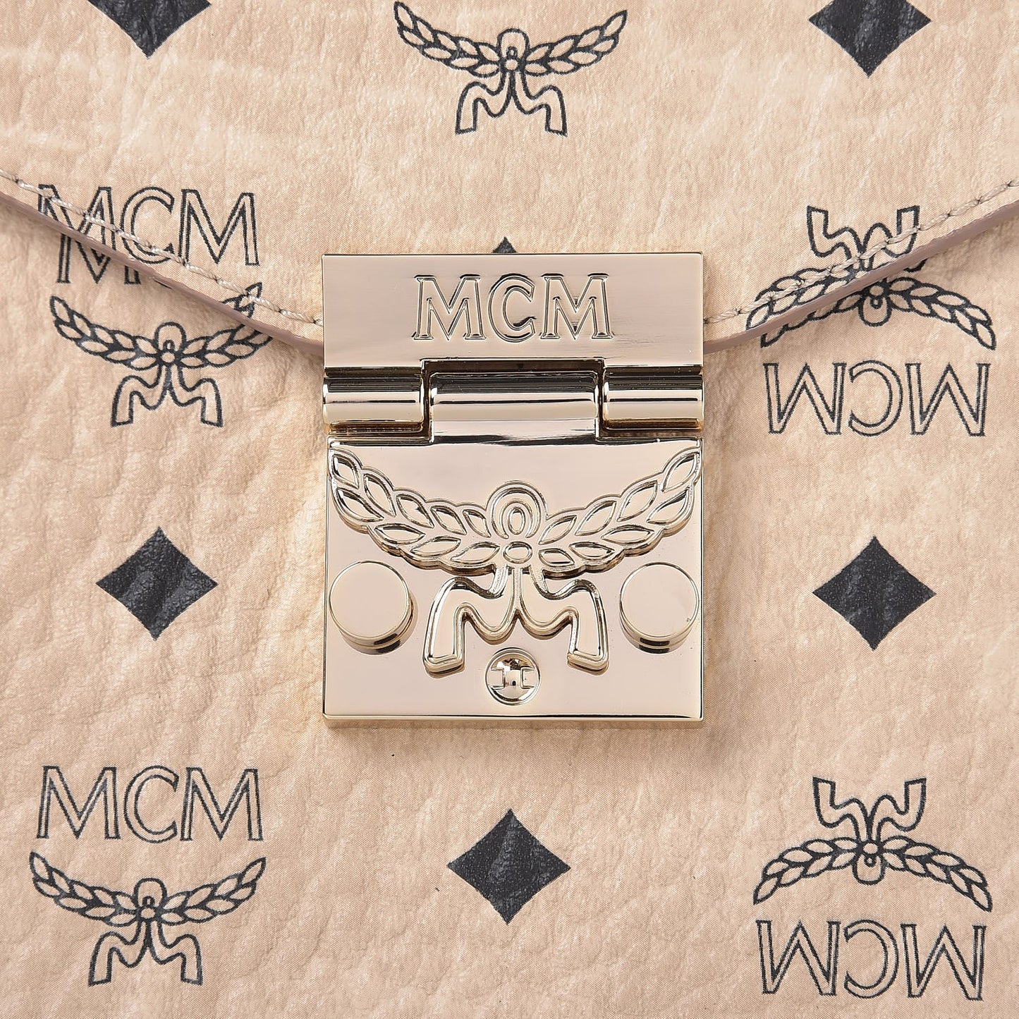 Visetos Medium Patricia Satchel Beige
