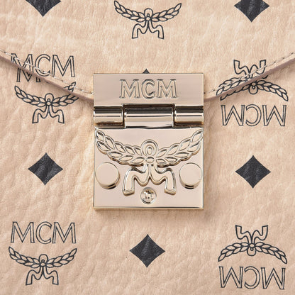 MCM Visetos Medium Patricia Satchel Beige 8 of 16