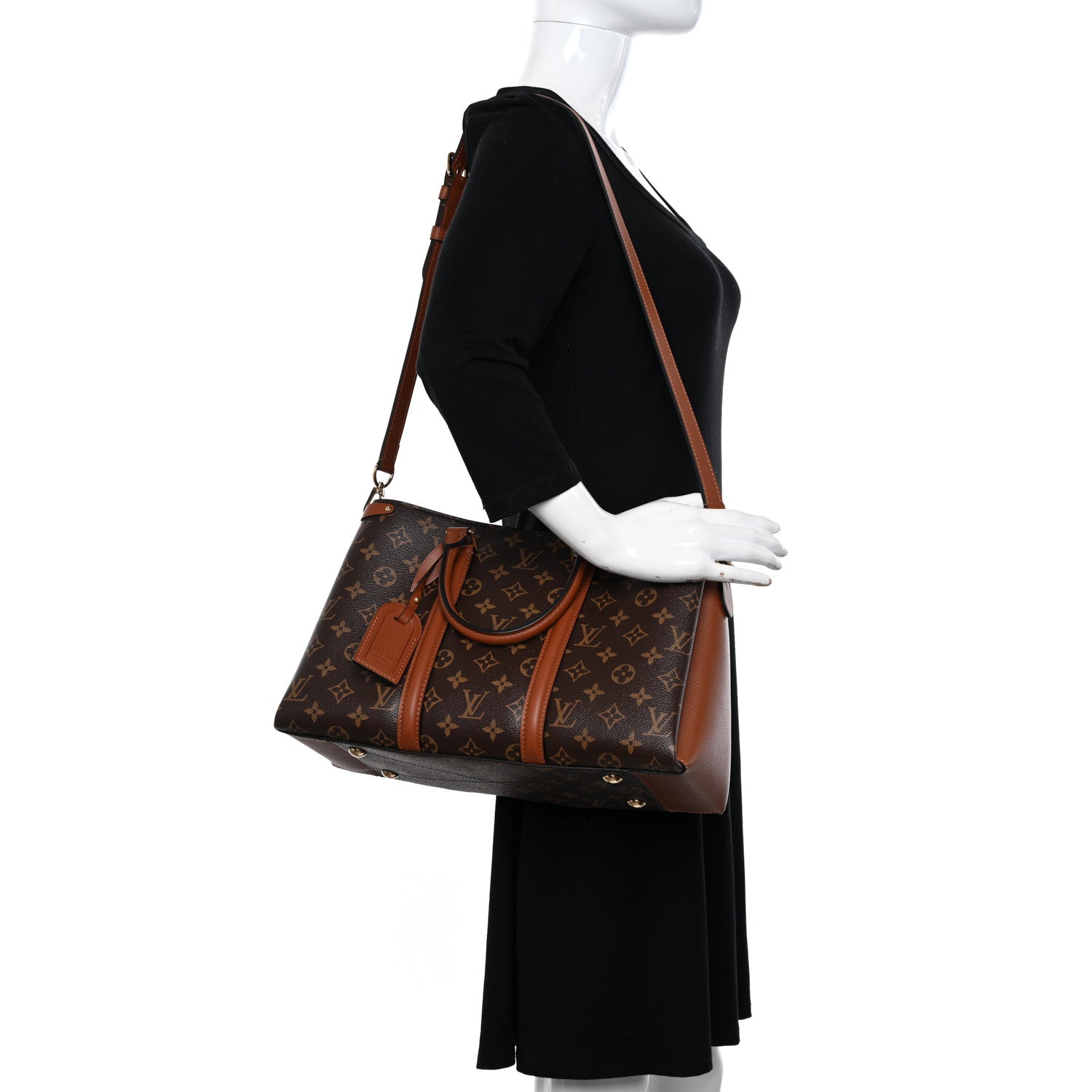Louis Vuitton Monogram Soufflot MM Caramel 2 of 10