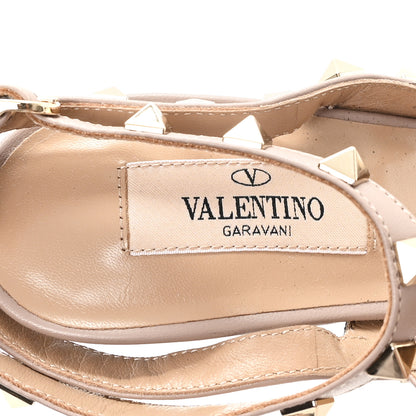 Valentino Garavani Patent Nappa Rockstud Ankle Strap 100mm Pumps 37.5 Black Poudre 8 of 10