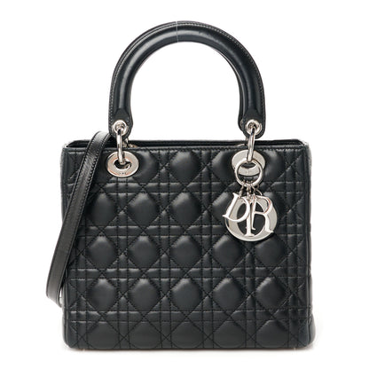 Christian Dior Lambskin Cannage Medium Lady Dior Black 1 of 10