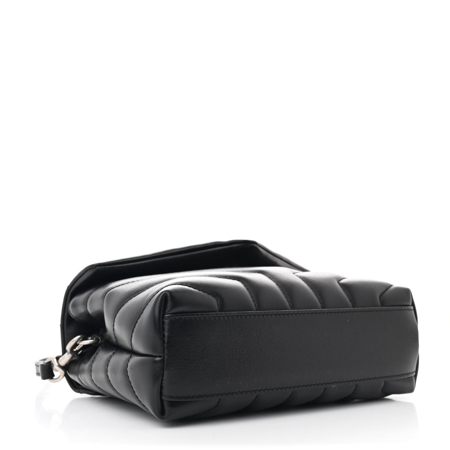 Calfskin Y Quilted Monogram Toy Loulou Crossbody Bag Black