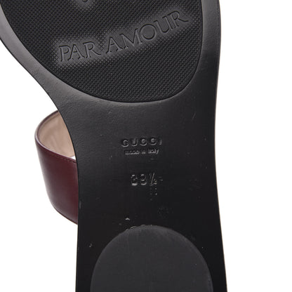 Gucci Calfskin Double G Thong Sandals 39.5 Vintage Bordeaux 7 of 9