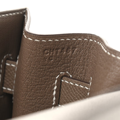 Hermes Epsom Horseshoe Kelly Sellier 35 Etoupe 7 of 10