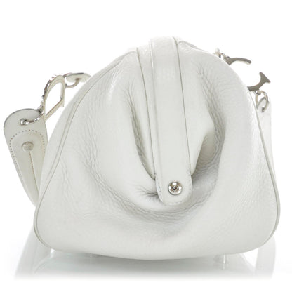 Christian Dior Leather Charm Satchel White 4 of 10