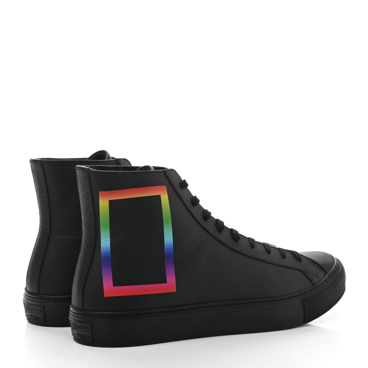 Calfskin LV Tattoo Sneaker Boots 8.5 Black