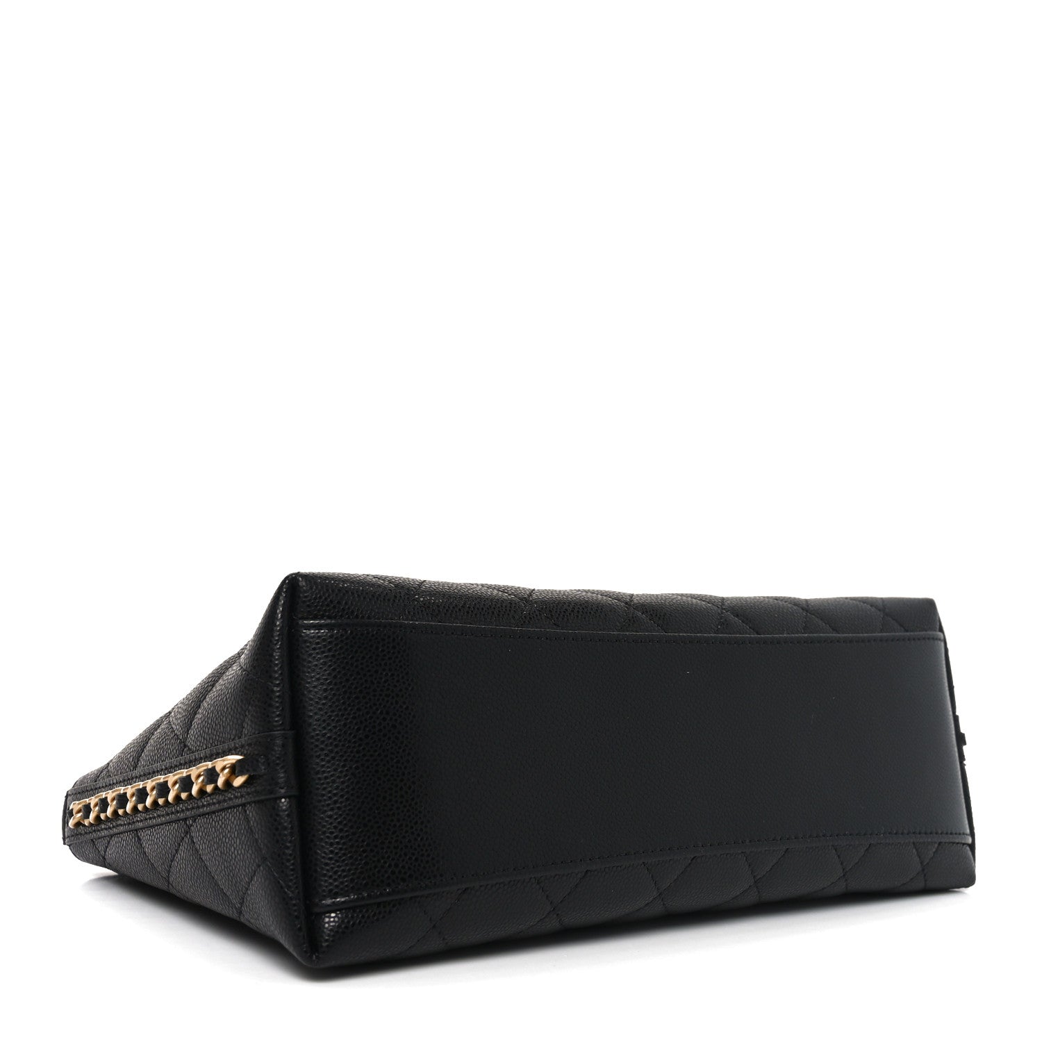 Chanel Shiny Caviar Quilted Chain Pouch Black 4 of 10
