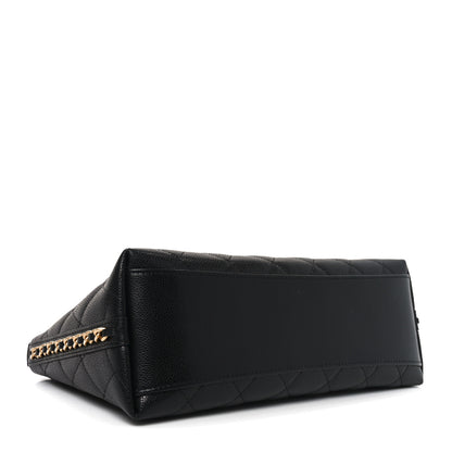 Chanel Shiny Caviar Quilted Chain Pouch Black 4 of 10