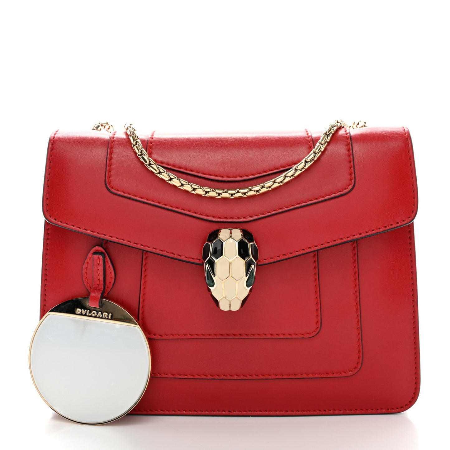 Calfskin Serpenti Forever Crossbody Bag Red