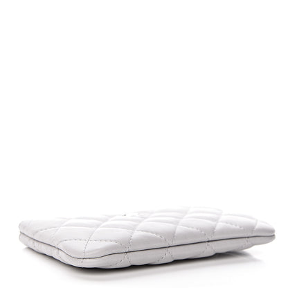 Chanel Lambskin Quilted Small Cosmetic Case Light Grey 4 of 8