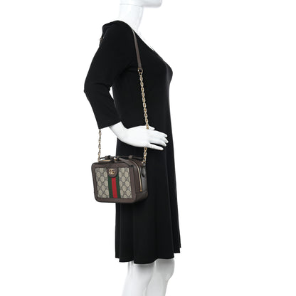 Gucci GG Supreme Monogram Mini Ophidia Top Handle Shoulder Bag Brown 2 of 12