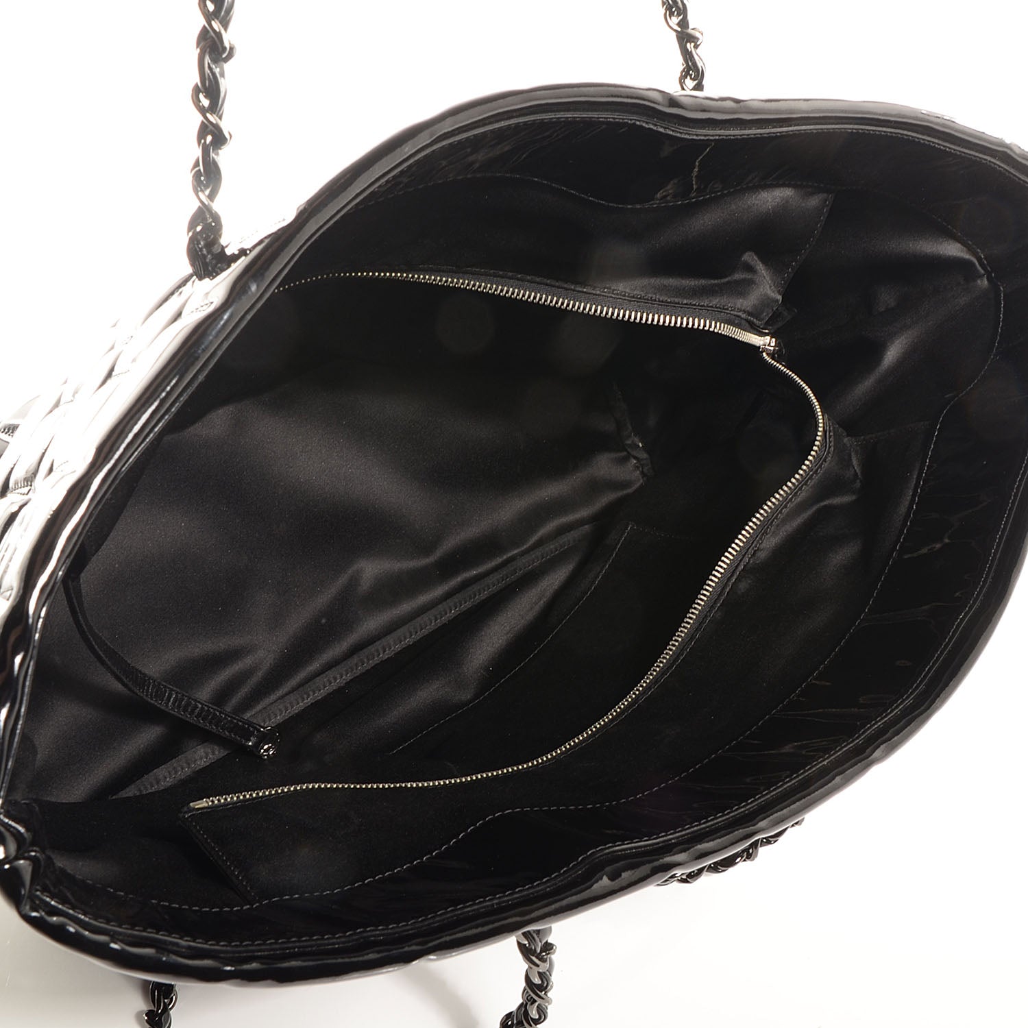 Chanel Vinyl Quilted Frozen Shopping Tote Black 5 of 7