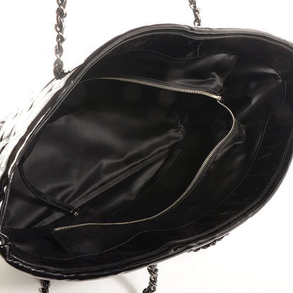 Chanel Vinyl Quilted Frozen Shopping Tote Black 5 of 7