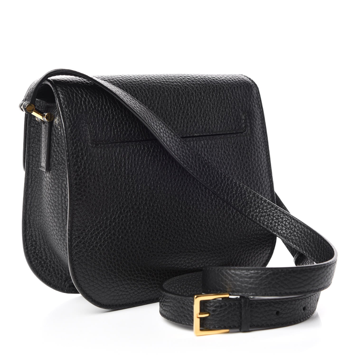 Tom Ford Calfskin Small T Clasp Tara Crossbody Bag Black 3 of 11
