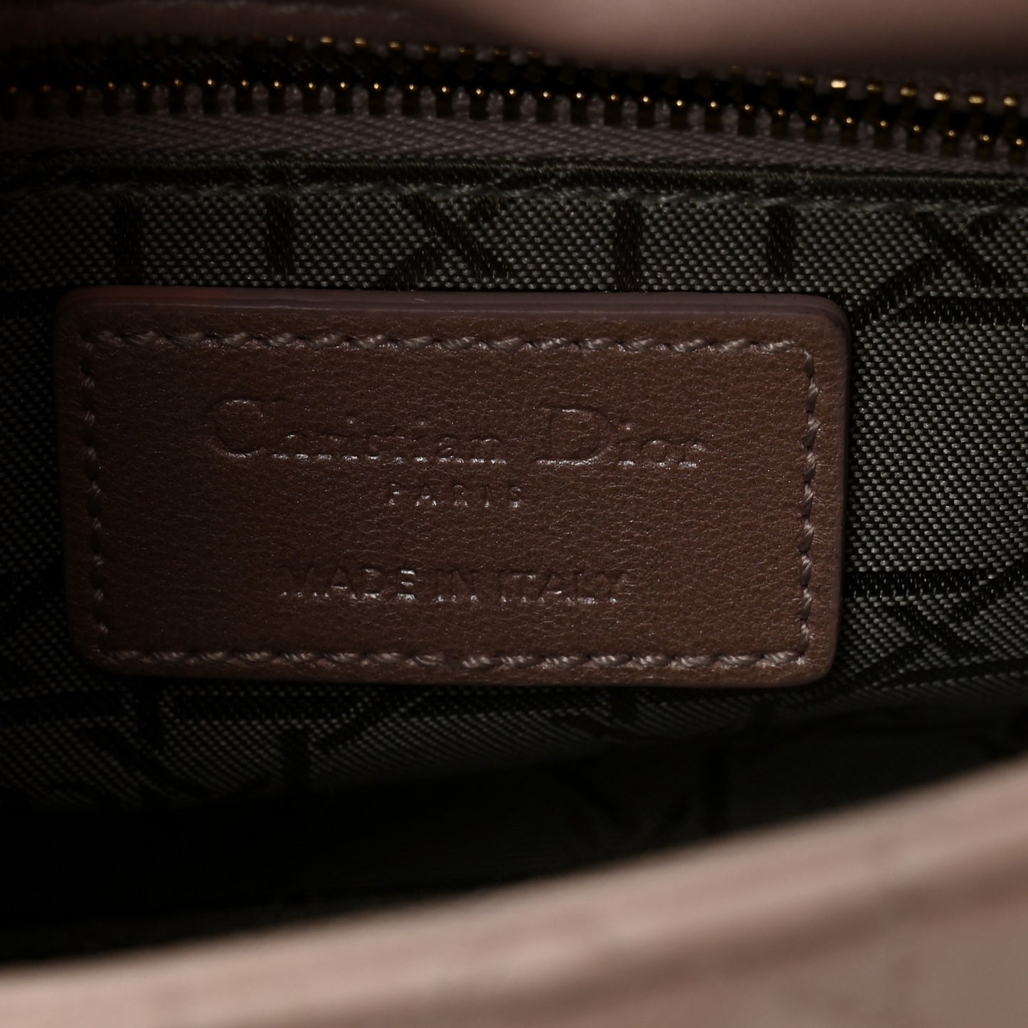 Metallic Lambskin Cannage Mini Lady Dior Lotus