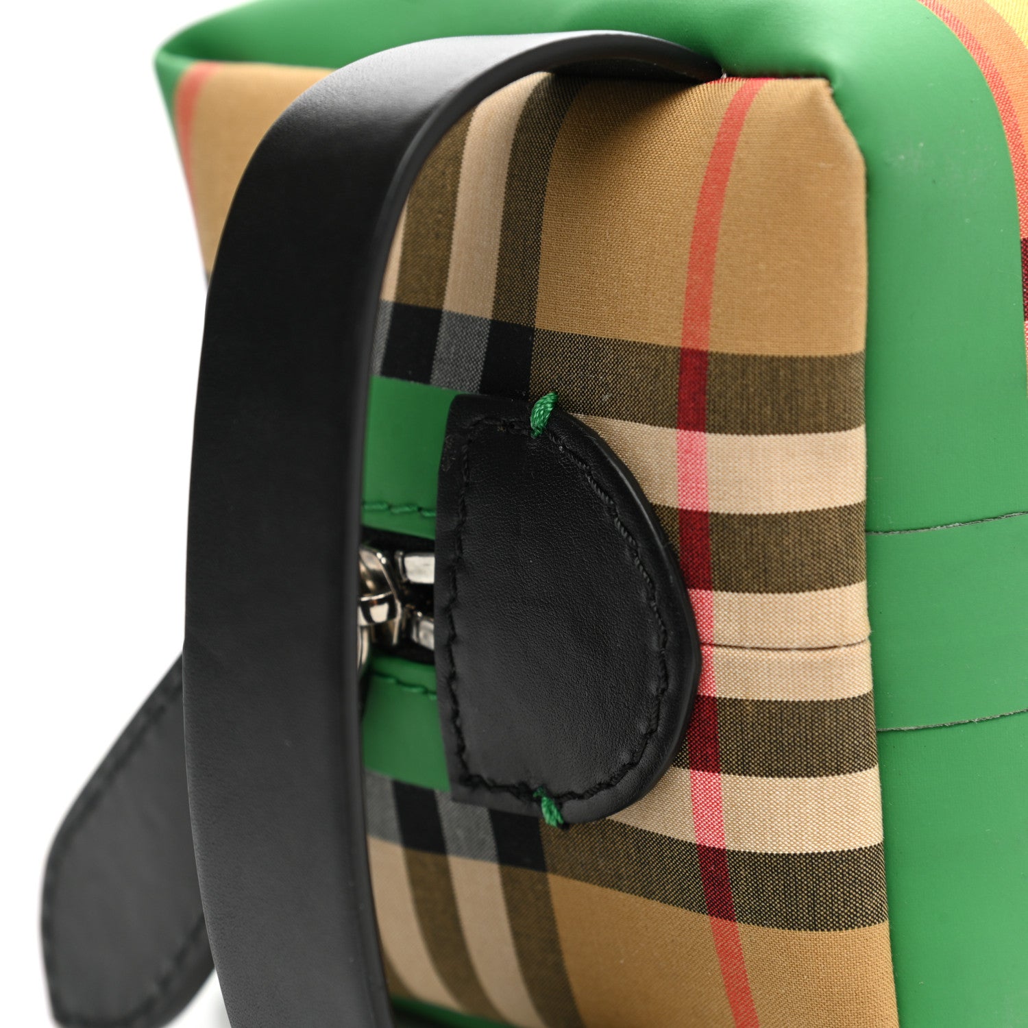 Burberry Vintage Rainbow Check Travel Pouch Antique Yellow Green 10 of 10