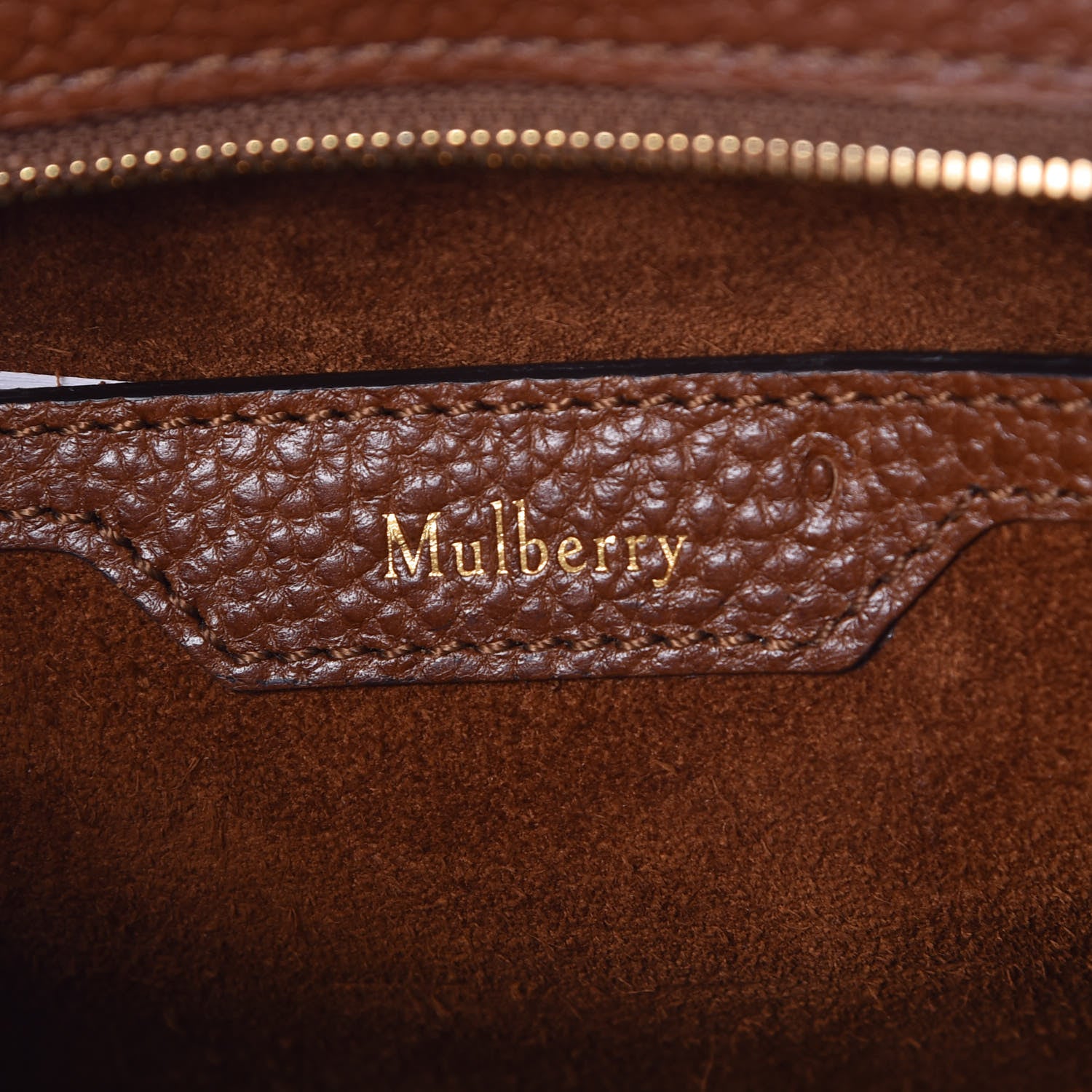 Mulberry Small Classic Grain Mini Zipped Bayswater Oak 7 of 9