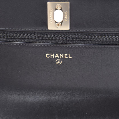 Chanel Lambskin Quilted Trendy CC Wallet On Chain WOC Black 6 of 15