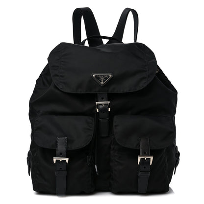 Prada Tessuto Nylon Saffiano Medium Backpack Black 1 of 9