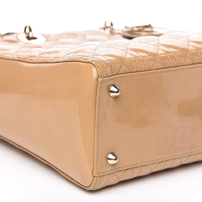 Christian Dior Patent Cannage Large Lady Dior Beige 8 of 21