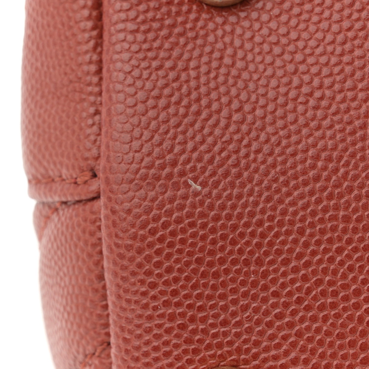 Chanel Caviar Lizard Chevron Quilted Small Coco Handle Flap Dark Orange 12 of 13