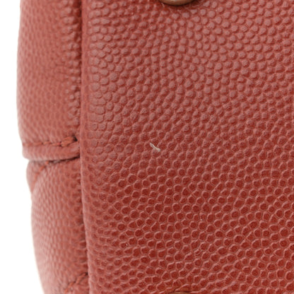 Chanel Caviar Lizard Chevron Quilted Small Coco Handle Flap Dark Orange 12 of 13