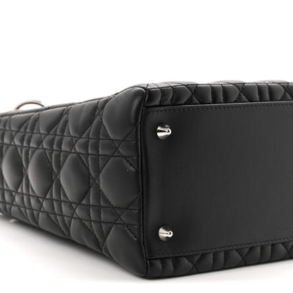 Christian Dior Lambskin Cannage Medium Lady Dior Black 9 of 11