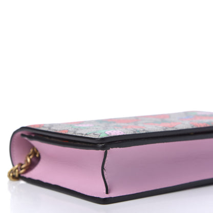 Gucci GG Supreme Monogram Strawberry Chain Wallet 7 of 10