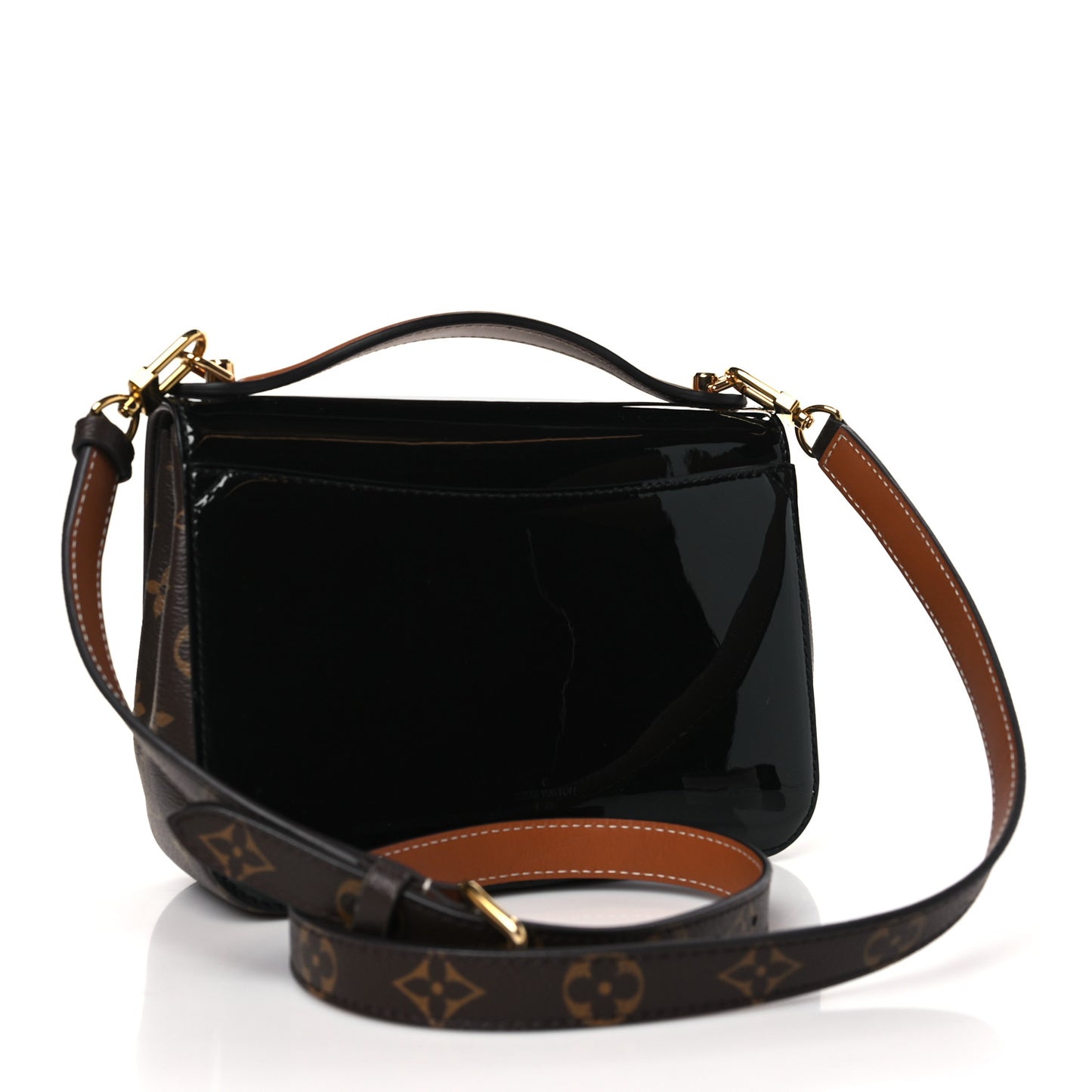 Patent Calfskin Monogram Cherrywood BB Black