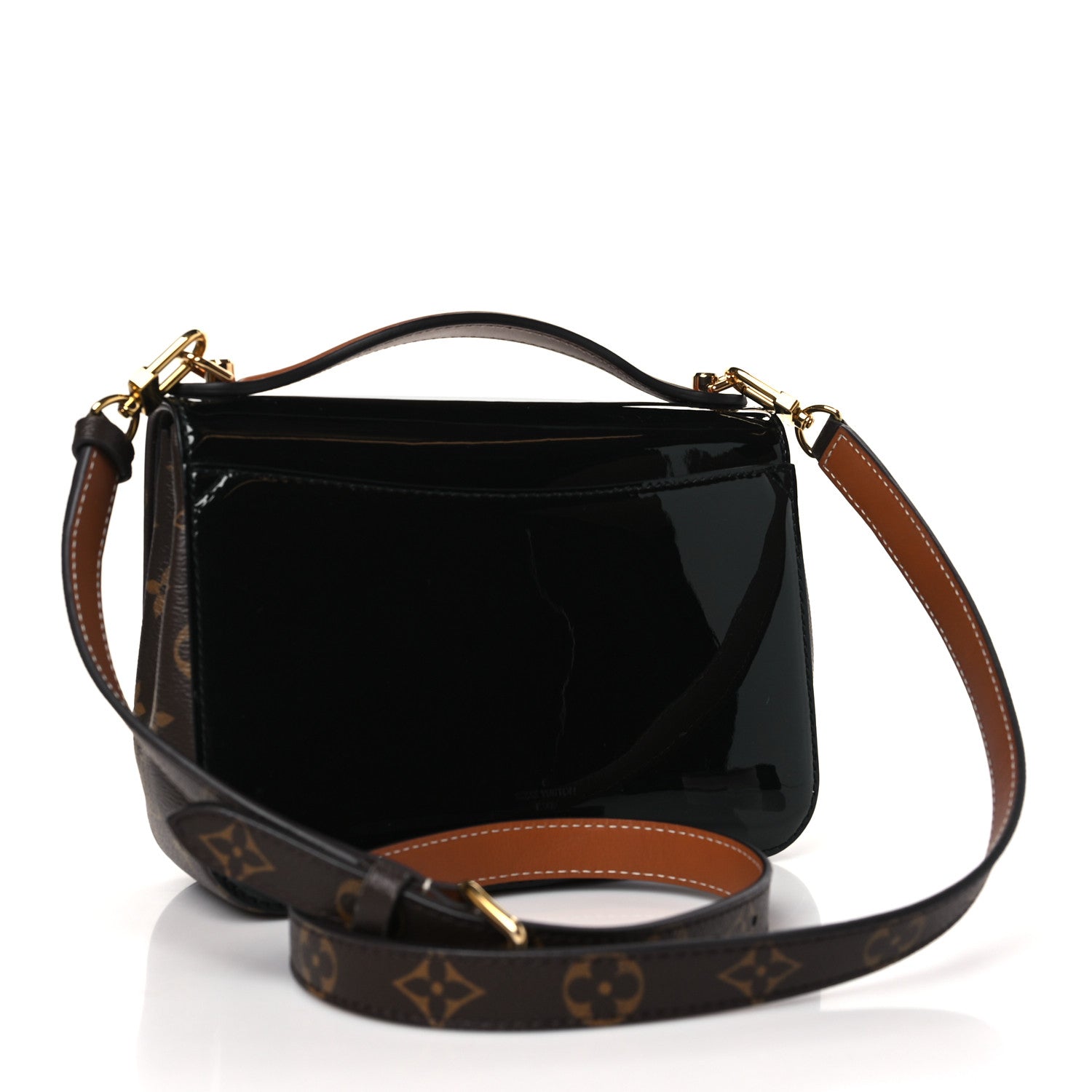 Louis Vuitton Patent Calfskin Monogram Cherrywood BB Black 3 of 8