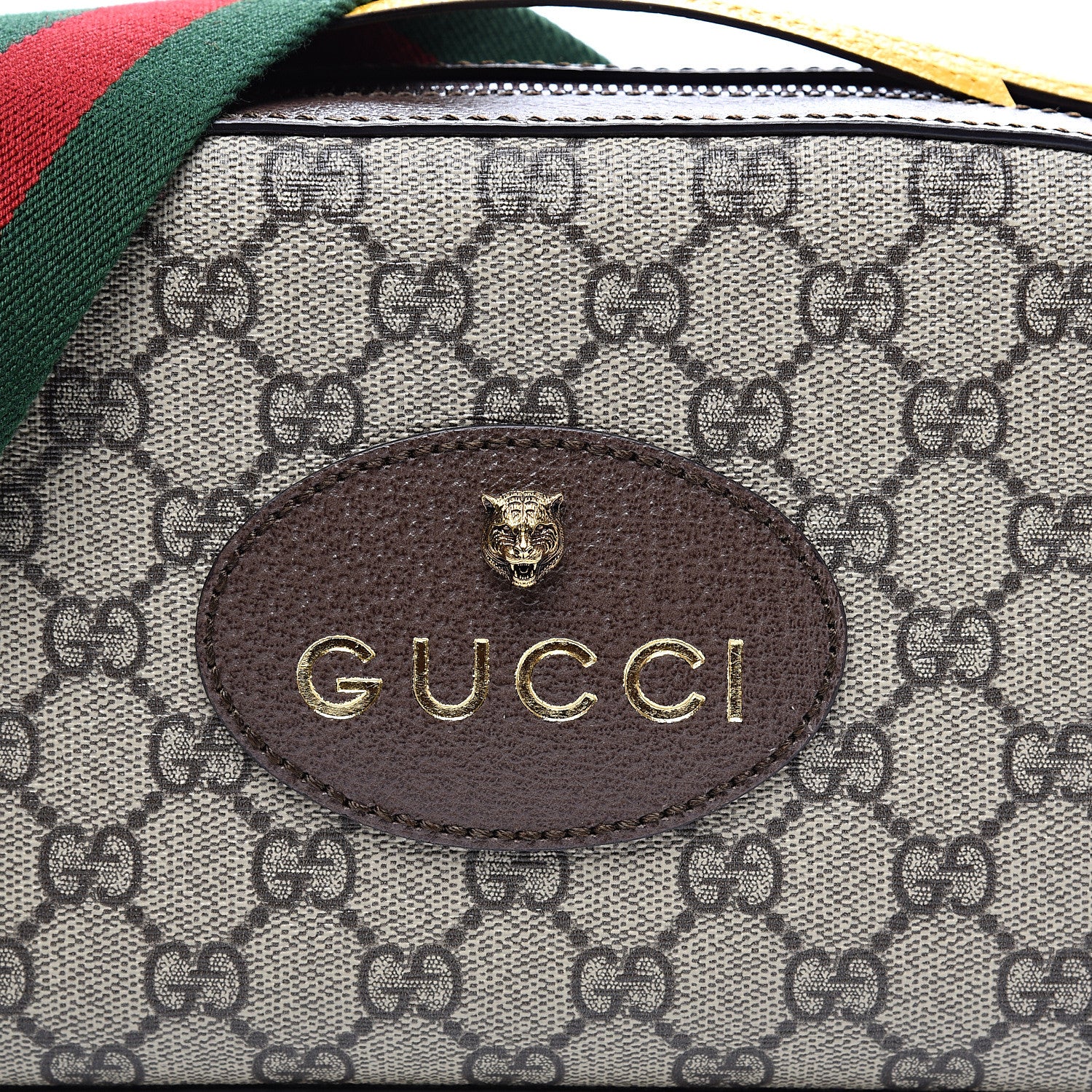 Gucci GG Supreme Monogram Web Neo Vintage Shoulder Bag Beige New Acero Crop 11 of 11