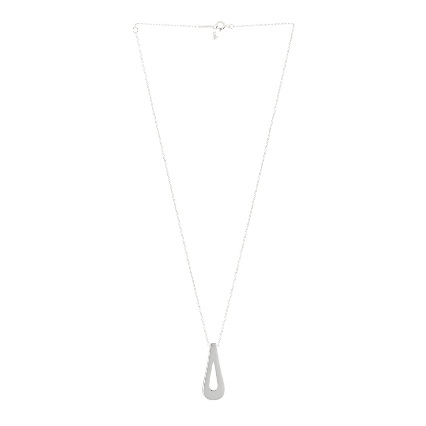 Sterling Silver Blue Sapphire Loop Pendant Necklace