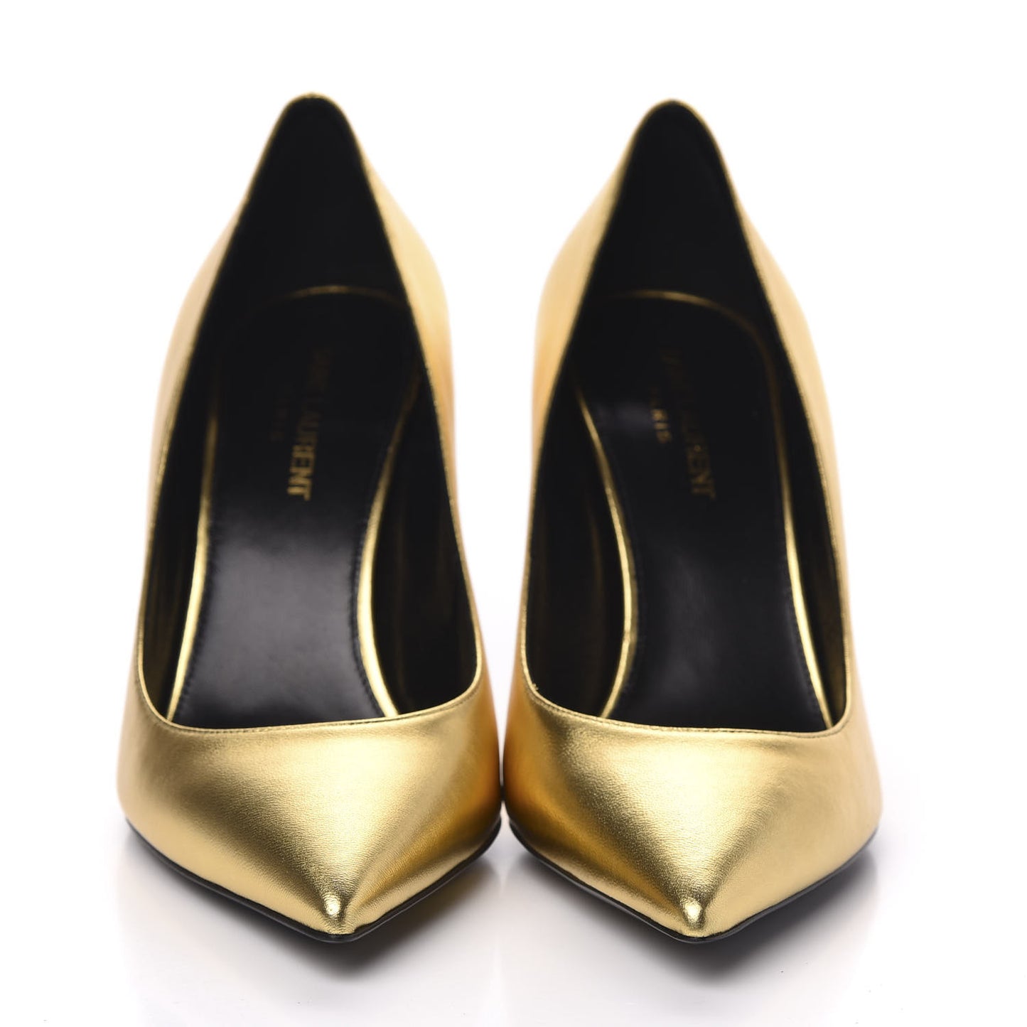 Calfskin Opyum 85 Pumps 39 Gold