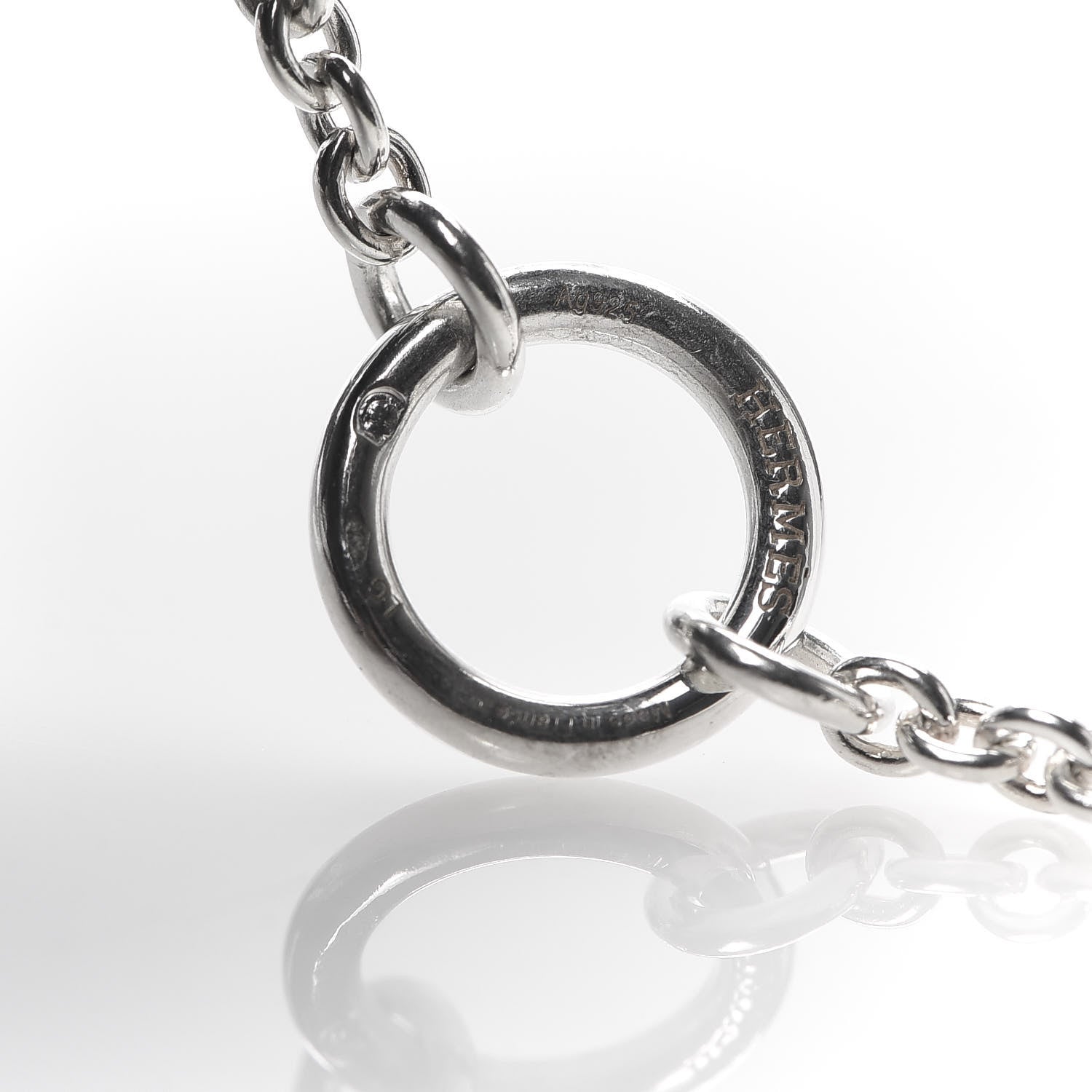 Hermes Sterling Silver PM Parade Bracelet LG 4 of 5