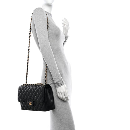 Chanel Caviar Quilted Jumbo Double Flap Black 2 of 10