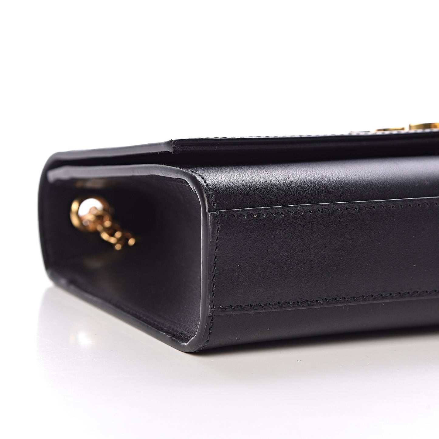 Smooth Calfskin Medium Classic Monogram Kate Tassel Satchel Black