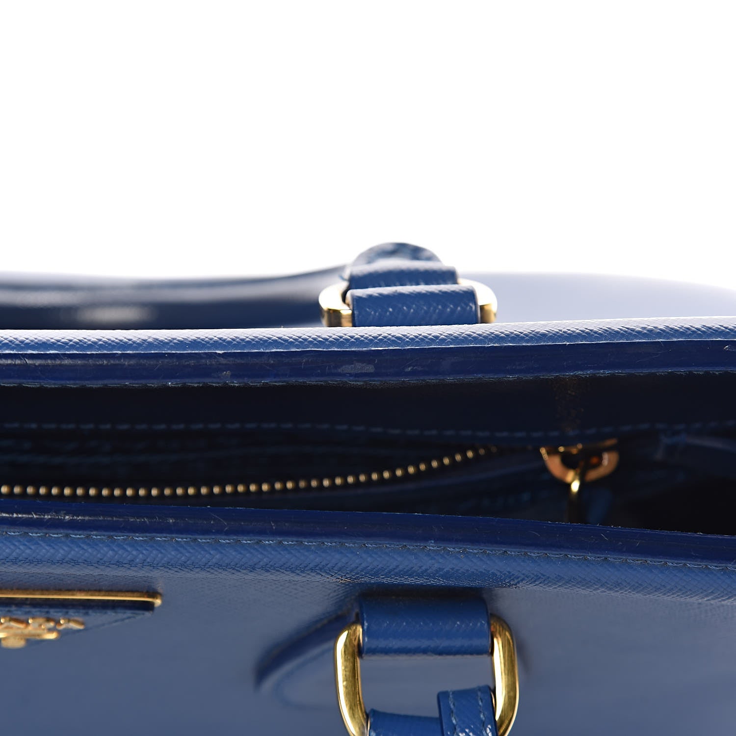 Prada Saffiano Vernice Shopping Tote Azzurro 13 of 26