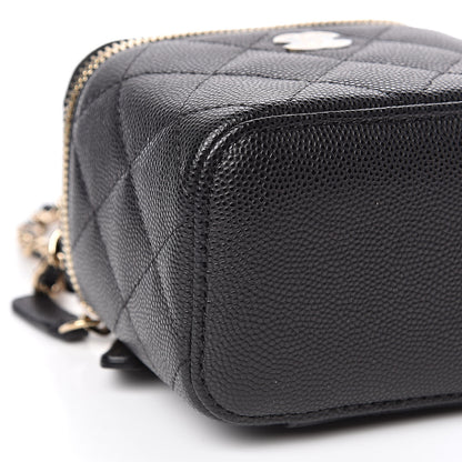 Chanel Caviar Quilted Mini Vanity Case With Chain Black 8 of 10