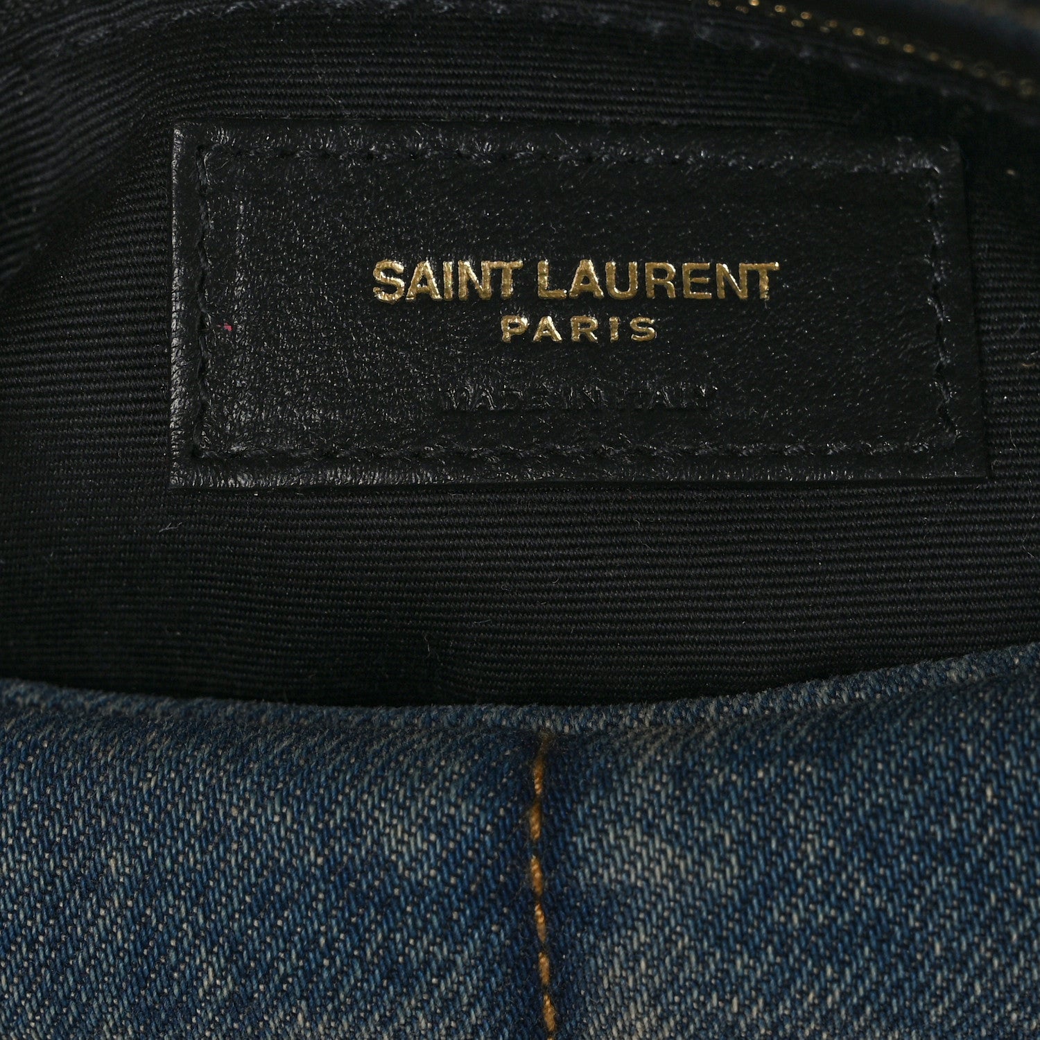 Saint Laurent Denim Quilted Small Loulou Puffer Monogram Chain Satchel Blue Cinnamon 6 of 9