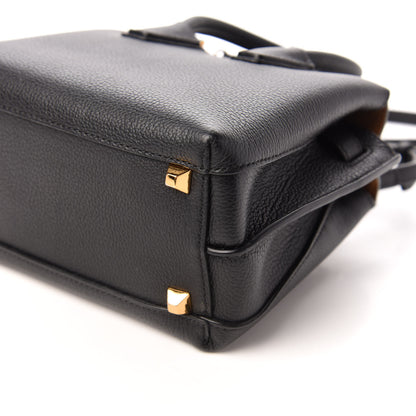 MCM Grained Calfskin Mini Milla Tote Black 7 of 8